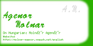 agenor molnar business card